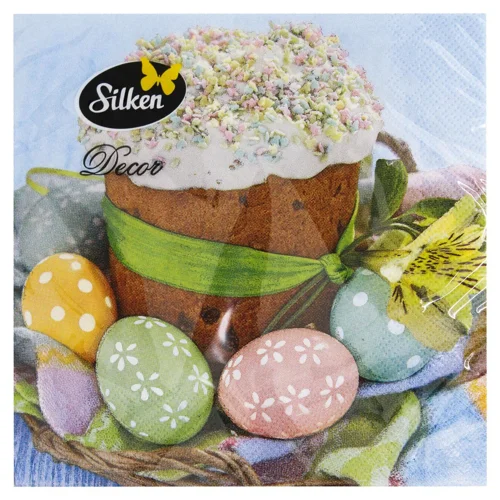Серветки столові Silken Великодня паска з крашанками 33*33см 18шт