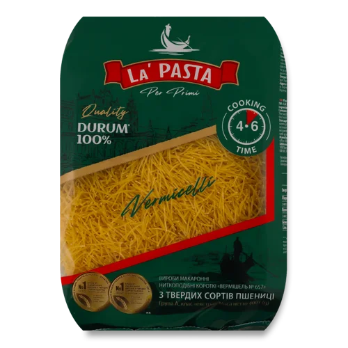 Вермішель В/ґ Твердих Сортів Пшениці La Pasta Per Primi, 400г