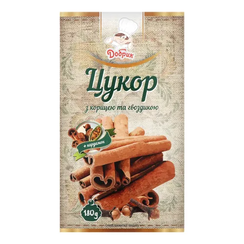Цукор з корицею та гвоздикою Добрик к/у 180г