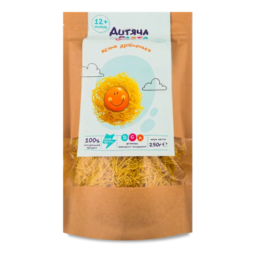 Макаронні Вироби Для Дітей Вищого Ґатунку Яєчна Дрібненька, 250г