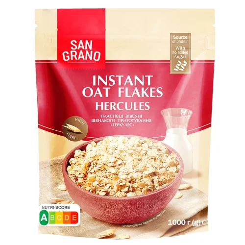 Пластівці вівсяні San Grano Геркулес швидкого приготування 1кг
