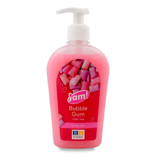 Крем-мило Bubble Gum з Гліцерином, В/ґ, 325г, З Дозатором Jam