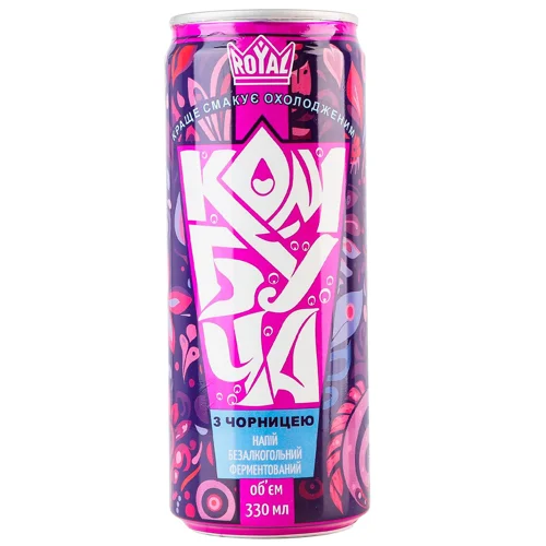 Комбуча Royal Fruit Чорниця 0,33л