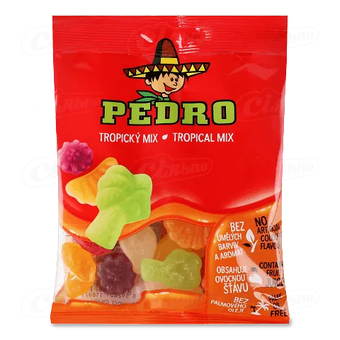 Цукерки Pedro Тропічний мікс 80г