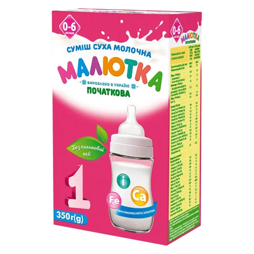 Суміш молочна суха Малютка 1 для дітей з народження 350г