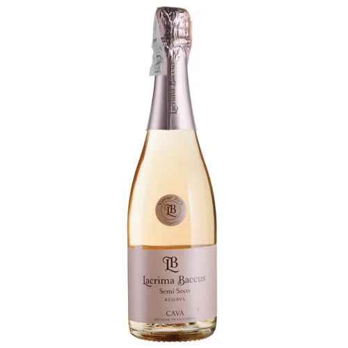Вино ігристе Lacrima Baccus Semi Seco Rose, рожеве, напівсухе, 11,5%, 0,75л