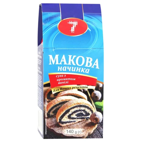 Начинка макова 7 з ароматом ванілі 140г