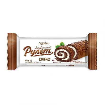 Рулет бісквітний «Своя Лінія» какао 175г