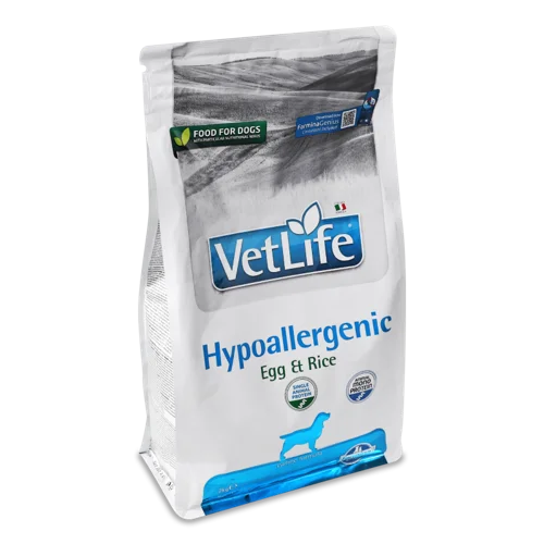 Корм Сухий Повнораціонний для Собак Egg&Rice Hypoallergenic Vet Life Farmina, в/к, 2 кг