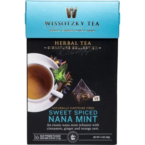 Чай трав'яний «Wissotzky Tea» М'ята солодко-пряний, 40г (16 шт. по 2,5г)