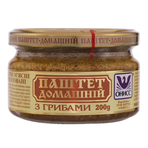 Паштет з грибами Домашній Онисс 200г