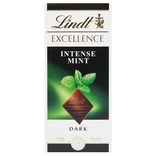 Шоколад чорний Lindt Excellence зі смаком м'яти 100г
