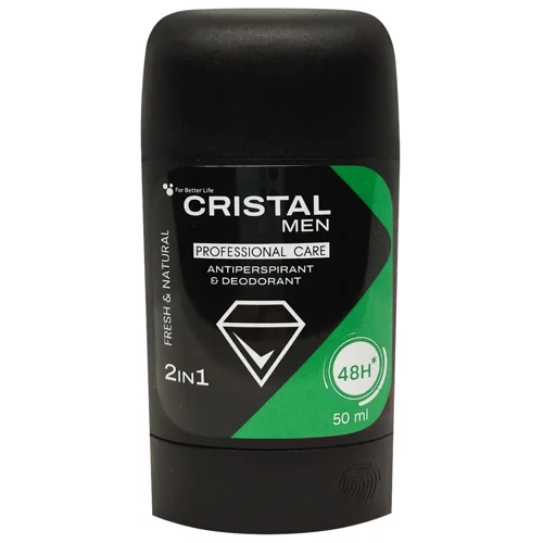 Антиперспірант твердий Cristal Men Fresh & Natural 2в1 50мл