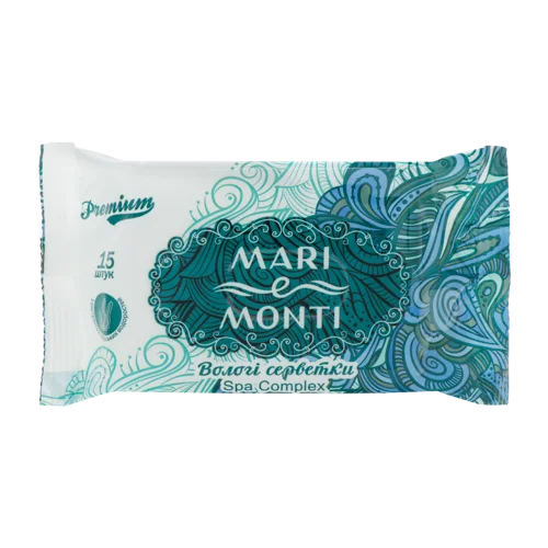 Вологі Серветки Premium Spa Complex MARI e MONTI, 15 шт