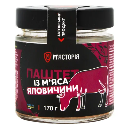 Паштет М’ясторія із м’яса яловичини 170г