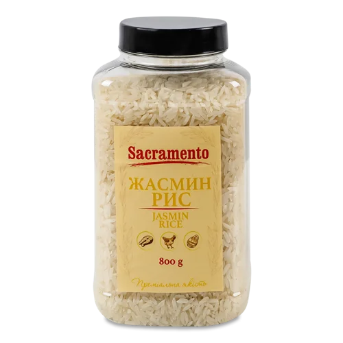 Рис Шліфований Жасмин Sacramento В/ґ 800г