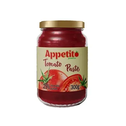 Томатна паста 300г Appetito piatto 25% скляна банка