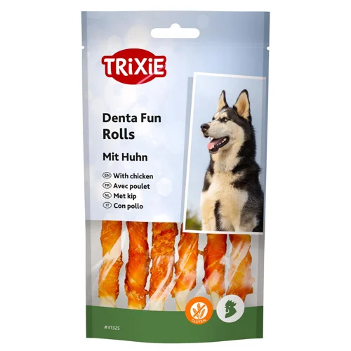 Ласощі для собак Trixie Denta Fun з куркою паличка для чищення зубів 12cм 6шт 70г