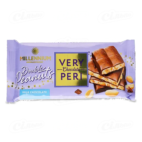 Шоколад молочний «Millennium VeryPeri» з начинкою з арахісу, 105г