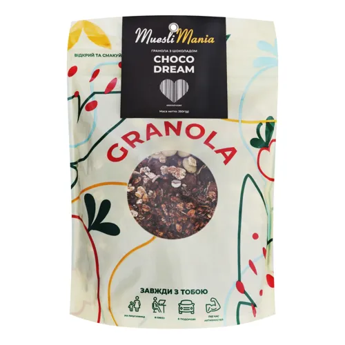 Сніданки сухі Гранола з шоколадом Choco Dream Muesli Mania д/п 350г
