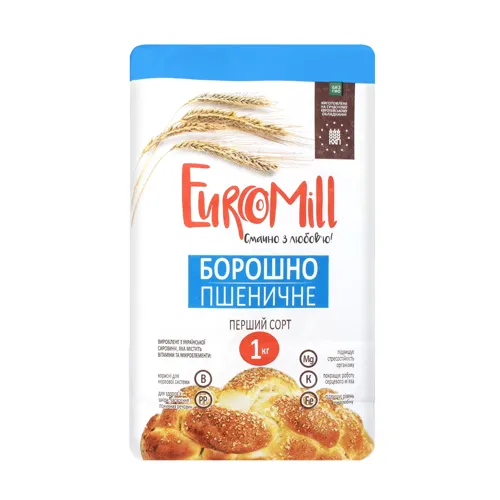 Борошно пшеничне першого сорту EuroMill м/у 1кг