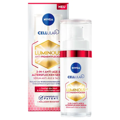 Сировотка для обличчя Nivea Cellular Luminous 630 Антивікова 2в1 30мл