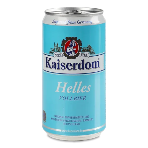 Пиво Світле Фільтроване Пастеризоване Helles Kaiserdom, 0.25л, 4.9% з/б