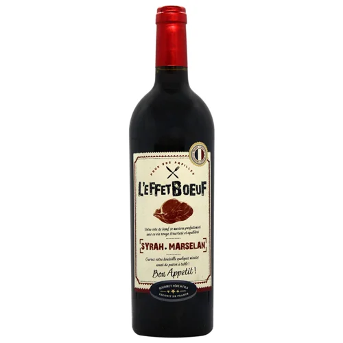 Вино L'eFFet Boeuf Syrah Marselan напівсухе червоне 14,5% 0,75л