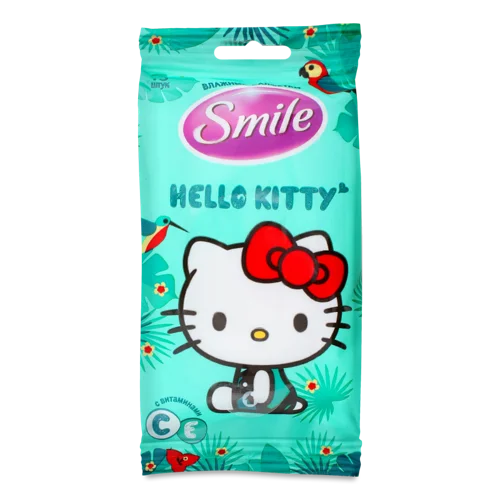 Вологі Серветки для Всієї Родини Hello Kitty Smile, 15 шт