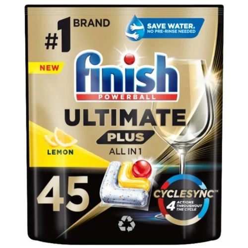 Капсули для посудомийних машин Finish Ultimate Plus All in 1 Лимон 45шт