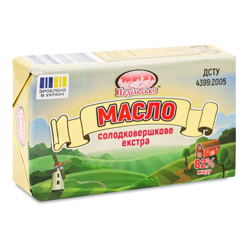 Масло Солодковершкове Екстра 82% Вищого Ґатунку, 180г