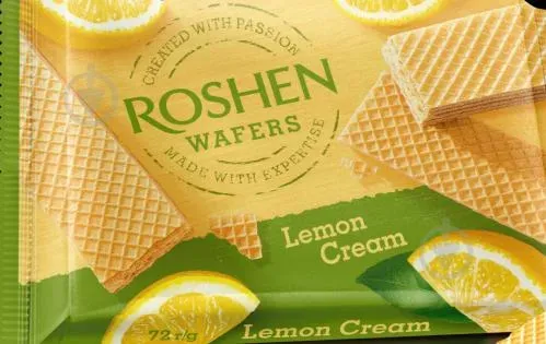 Вафлі Roshen Wafers лимон 72г /22шт AR