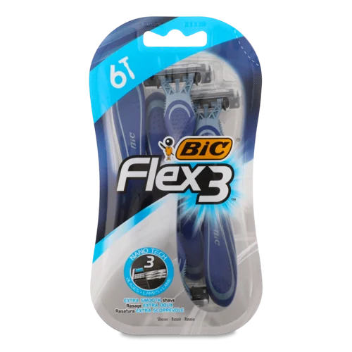 Бритва Одноразова Flex-3 BiC, 6 шт