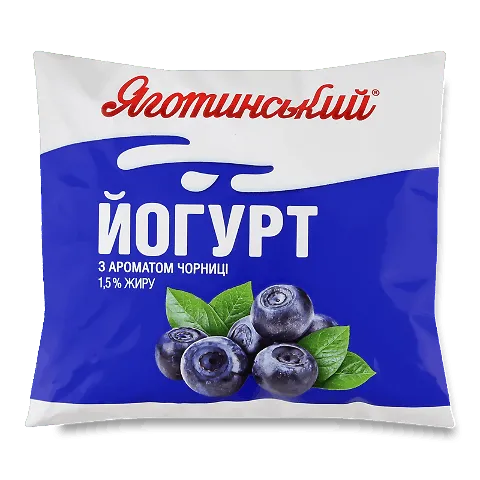 Йогурт Яготинський аромат чорниця 1,5%, 400г