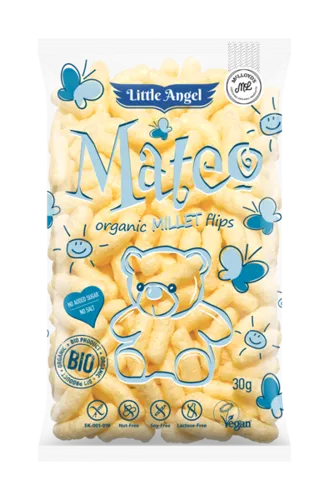 Снеки кукурудзяні Mclloyd's Little Angel Mateo з пшоном, 30г