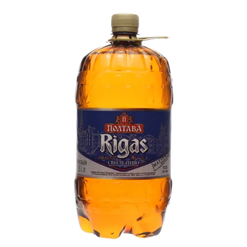 Пиво 1.5л 5.1% світле Rigas Полтава пл