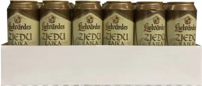 Упаковка пива Lielvardes ziedu laika ale світле фільтроване 5.1% 0.5л х 24 шт