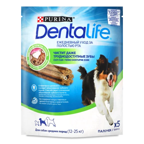 Ласощі Для Дорослих Собак Середніх Порід DentaLife Purina, В/ґ, 115г