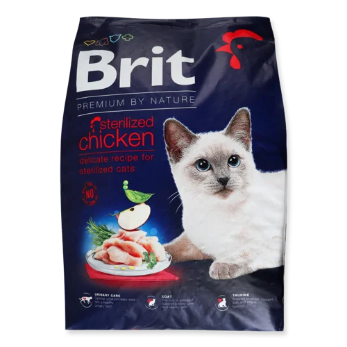 Корм Для Дорослих Стерилізованих Котів Chicken Premium By Nature, В/ґ, 8 кг
