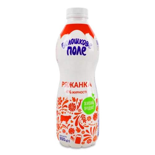 Ряжанка 4% Волошкове Поле П/пл, натуральна, 850г