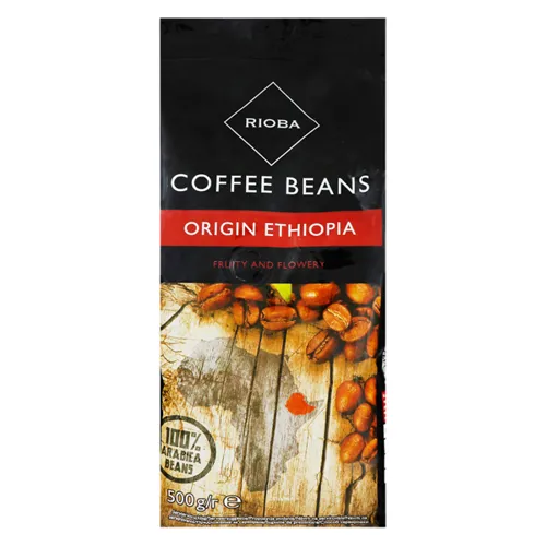 Кава Rioba Coffee Beans ефіопська натуральна смажена 500г