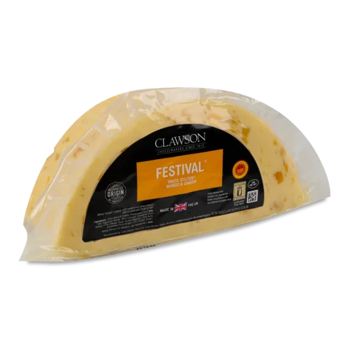 Сир Вищого Ґатунку 40% З Манго Та Імбирем Festival White Stilton, 1 кг