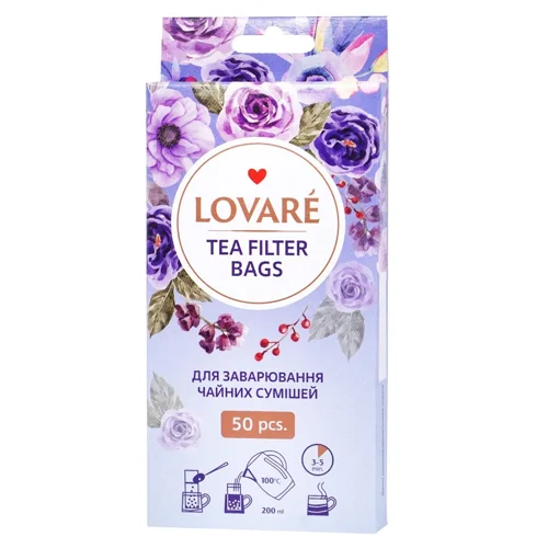Фільтр-пакети Lovare для заварювання чаю 50шт