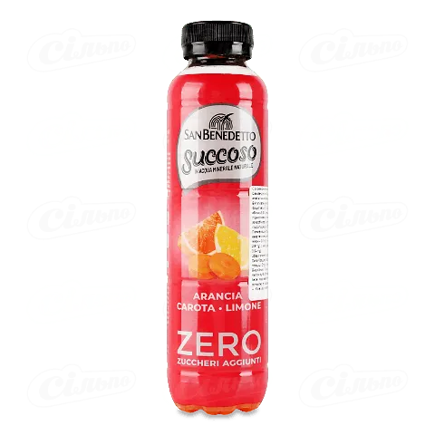 Напій соковм San Benedetto Арнчевий, Морква+Лимон, 0,4л