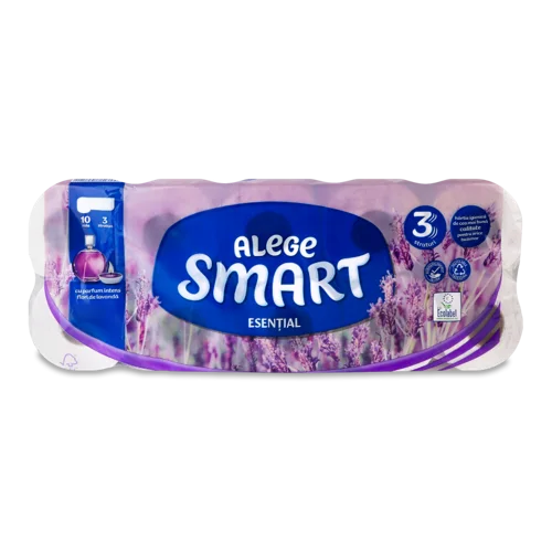 Туалетний Папір 3-Шаровий Lavender Flowers Essential Smart, 10шт