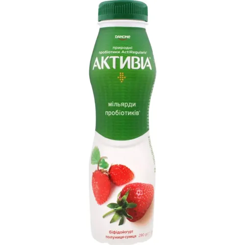 Йогурт Danone Активіа полуниця-суниця 1.5 % 290г