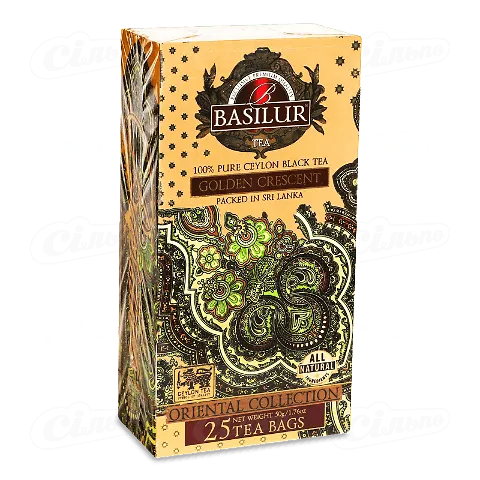 Чай Basilur ВОСТОЧНАЯ КОЛЛЕКЦИЯ "Золотой месяц/Golden Crescent" 25 пак.х2 гр. картон