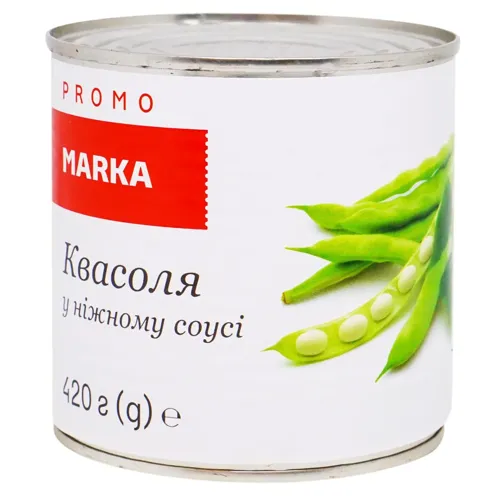 Квасоля Marka Promо біла у ніжному соусі 420г