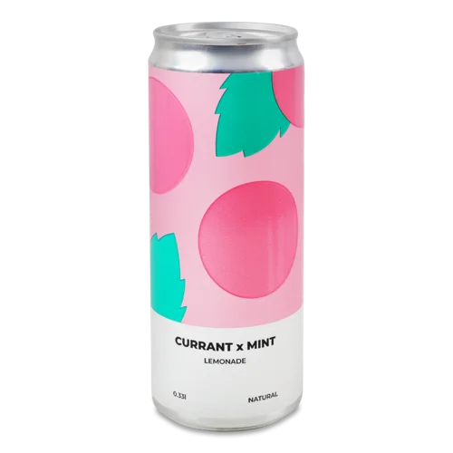 Напій Безалкогольний Середньогазований Currant Х Mint Lemonade, з/б 0.33л