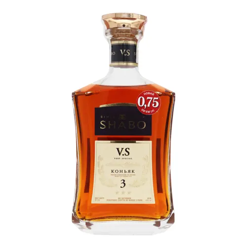 Коньяк 0.75л 40% Три зірки V.S Shabo пл